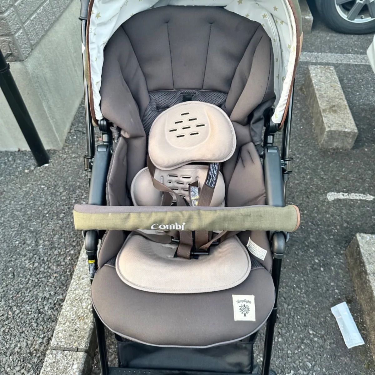 AIRBUGGY ココダブルEXフロムバース エアバギー レインカバー 空気入れ