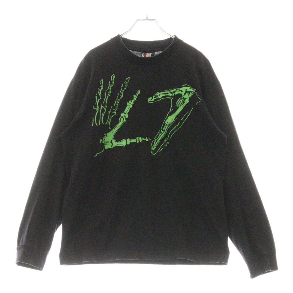 VINTAGE ヴィンテージ 90s L7 BONE HAND SIGN LS エルセブン 両面プリント長袖Tシャツ 長袖カットソー ブラック