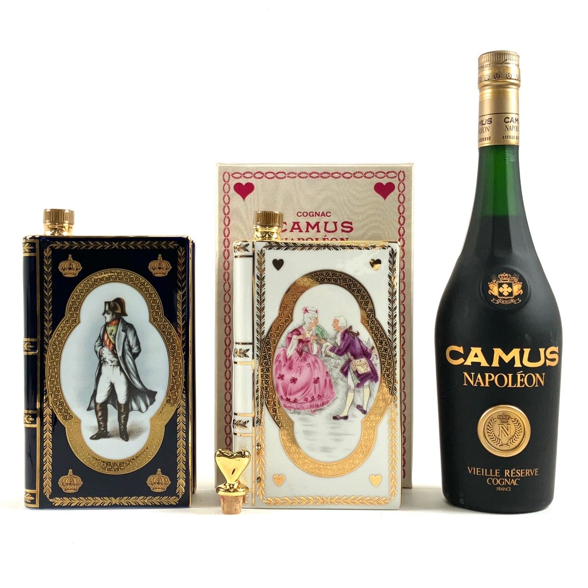 古酒 カミュ ナポレオン ブック 紳士と淑女 天使の戯れ 陶器(1185g