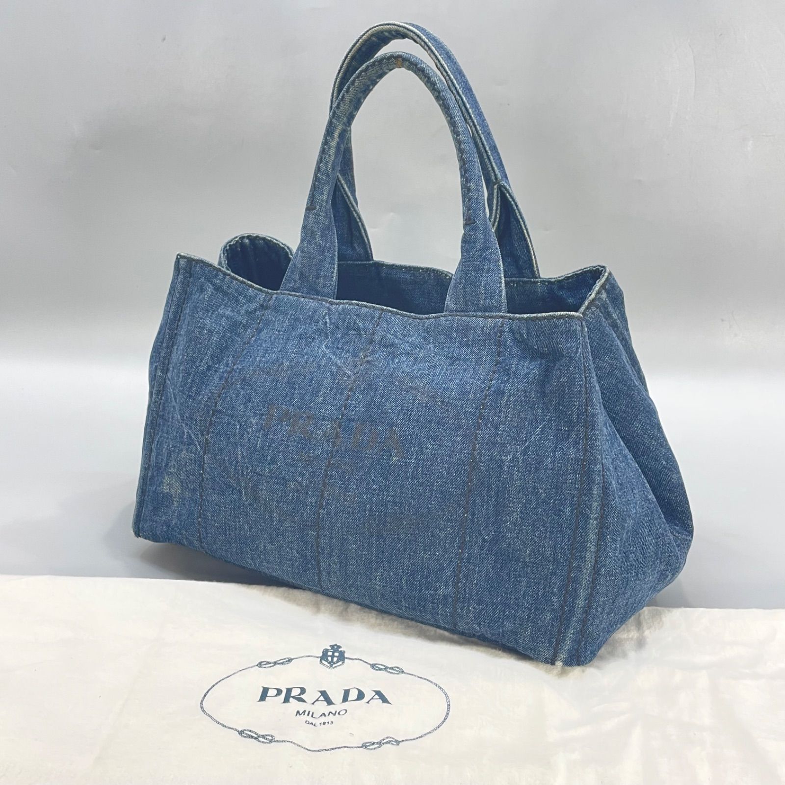 美品✨PRADA 正規品 ハンドバッグ カナパ 三角プレート ブラック ...