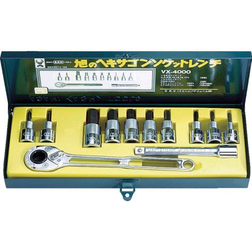 7営業日以内発送 在庫品 旭金属工業 ASAHI VX4000 ＡＳＨ ソケットレンチ用ヘキサゴンソケットセット１２．７ 376-7582 TOOLS アサヒ 沖縄離島販売不可