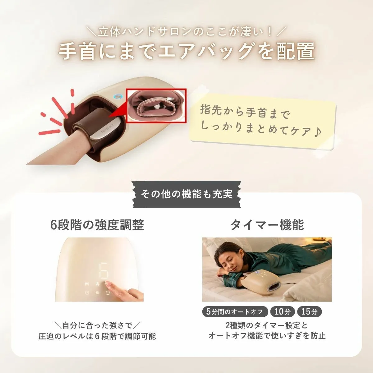 プライムダイレクト公式ショップ】ハンドマッサージャー Medifeel 立体