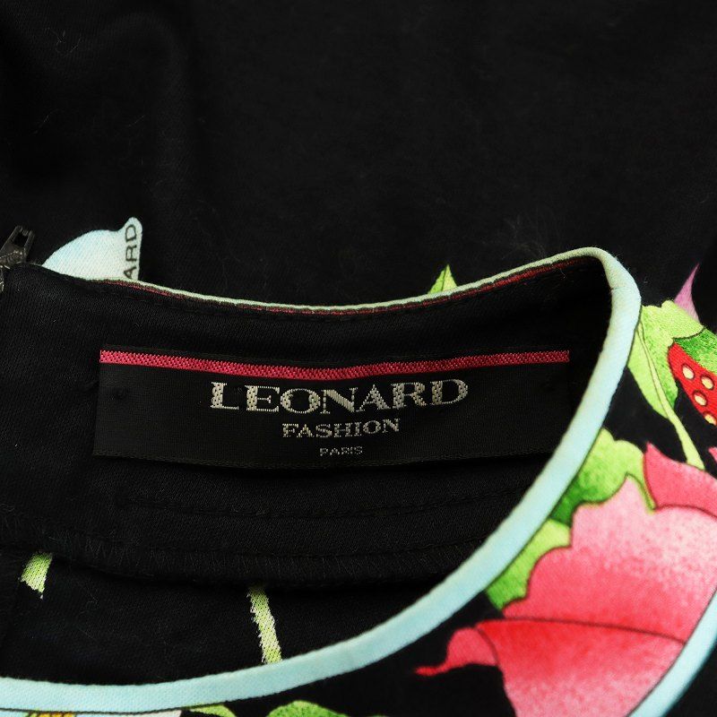 レオナール LEONARD FASHON カットソー 長袖 花柄 L マルチカラー  