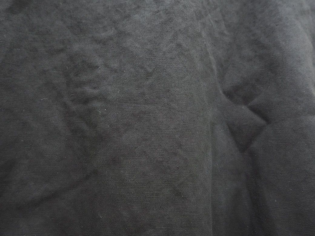 ヨウジヤマモト Yohji Yamamoto サイドファスナー ボウタイ デザイン コート ブラック サイズ1 FH-D38-305 リネン コットン  襟中綿 Aライン オーバーサイズ【中古】【ランクA】