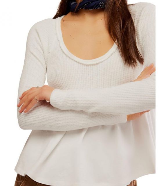 フリーピープル Free People Found Your Babydoll レディース シャツ トップス Ivory Free People Found Your Babydoll Top – Josie's Boutique