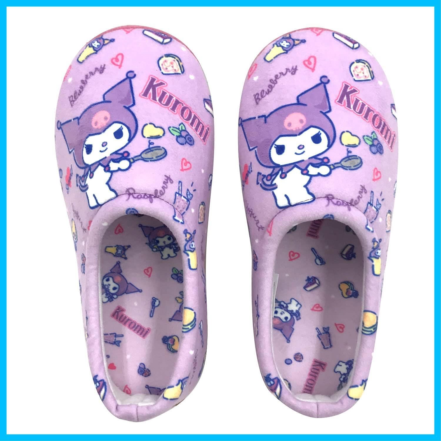 【数量限定】260347 やわらか パープル 22-24cm ルームシューズ クロミ サンリオ スリッパ ニッポンスリッパ