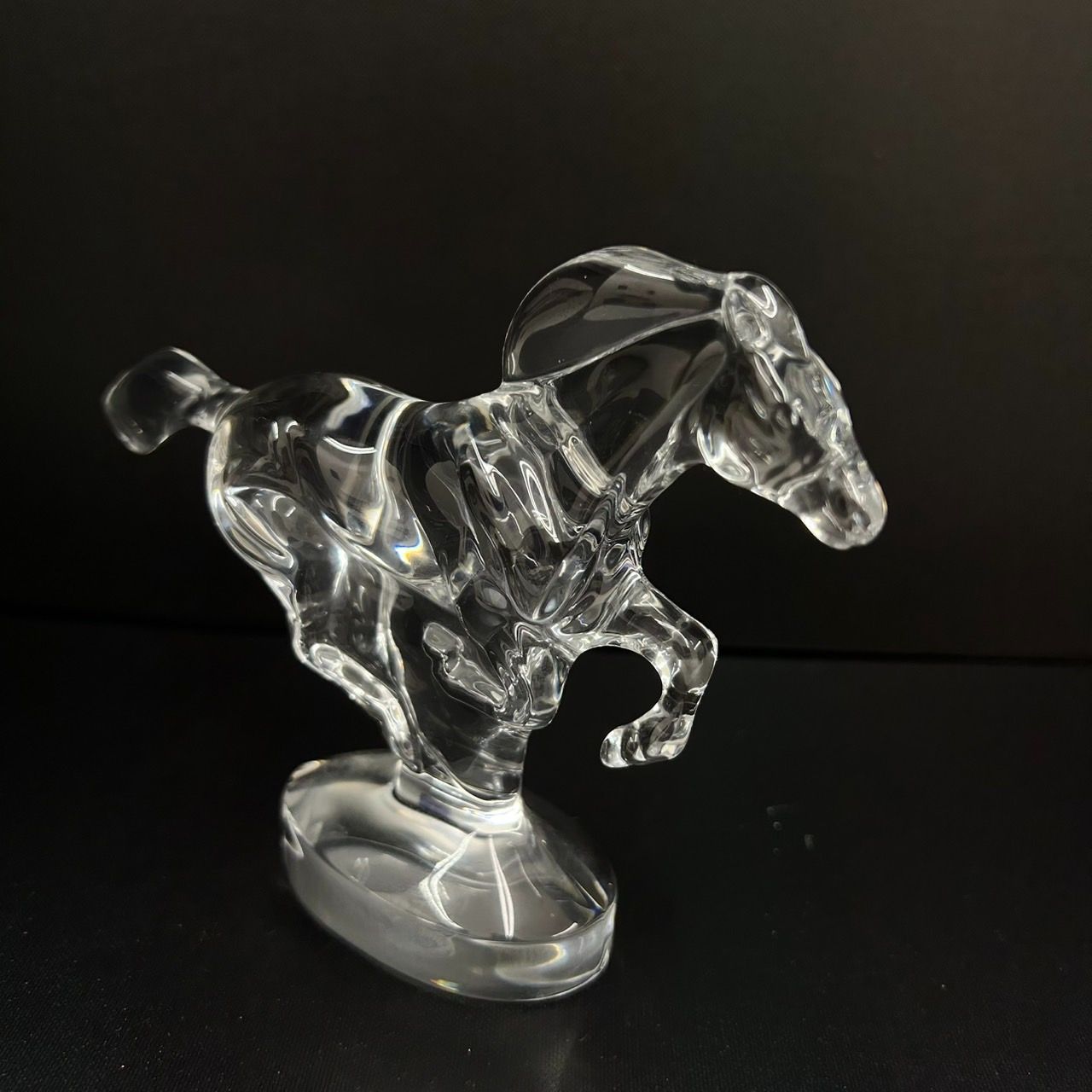 Baccarat バカラ 馬 走る馬 ホース 置物 ガラス フィギュリン 