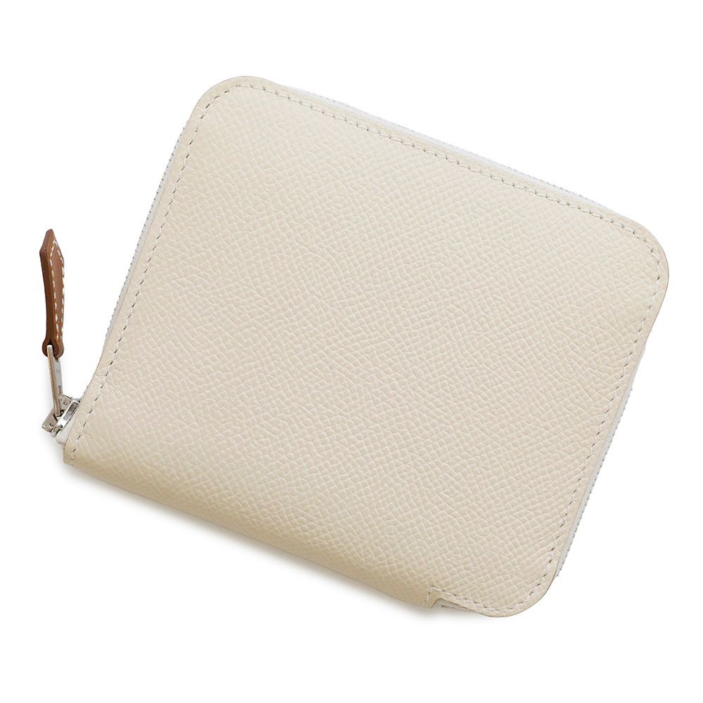 エルメス コインケース アザップコンパクト シルクイン クレ|シルバー金具 エプソン B刻印 HERMES