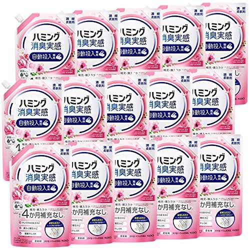 ケース販売 ハミング消臭実感 自動投入 自動投入 処方でお洗たくがもっとラクになる! ふわりローズ-フローラルの香り 700ｍｌ×15個