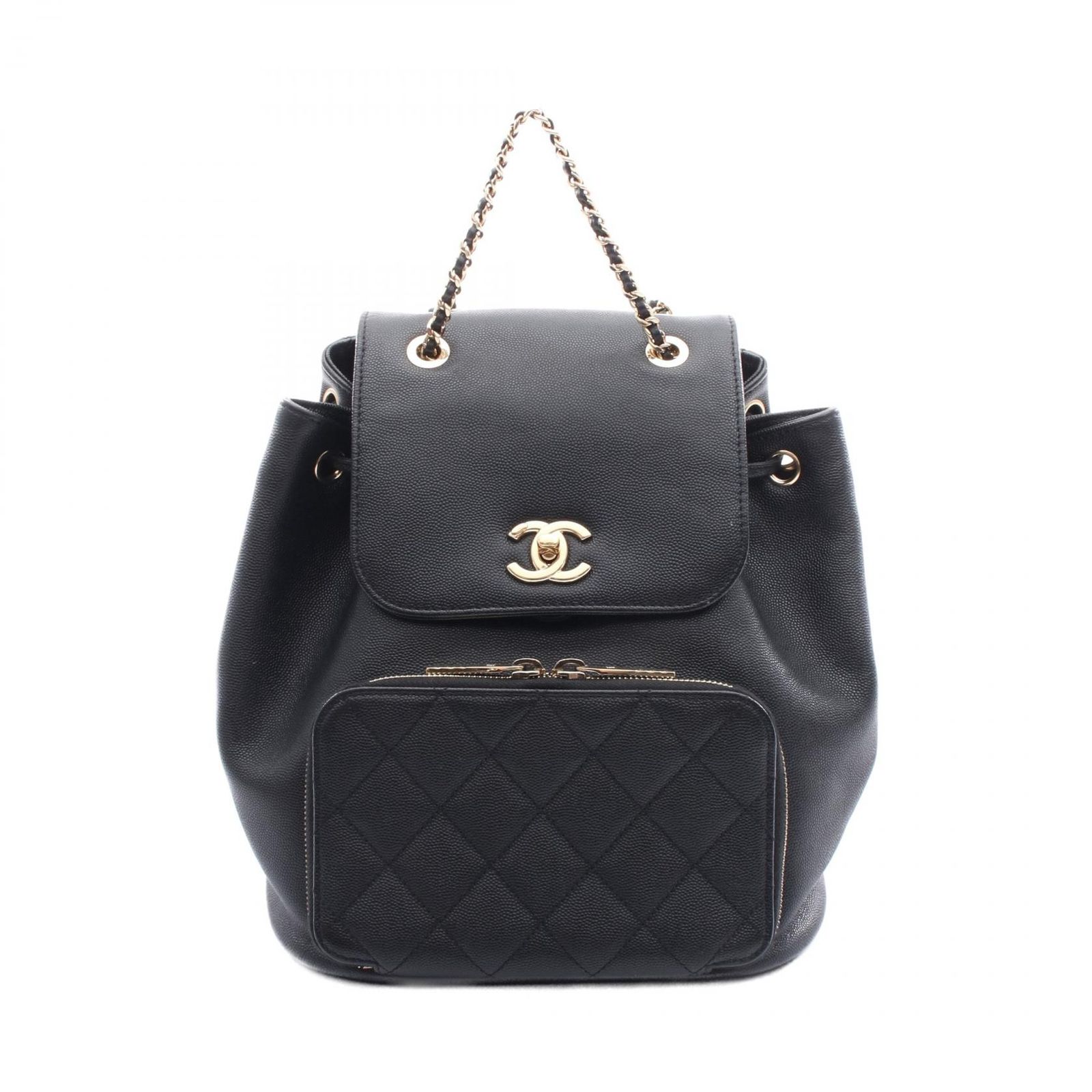 シャネル CHANEL リュックサック バックパック ビジネスアフィニティ マトラッセ ブラック レザー マトラッセ ビジネス アフィニティ バックパック レディース Used A