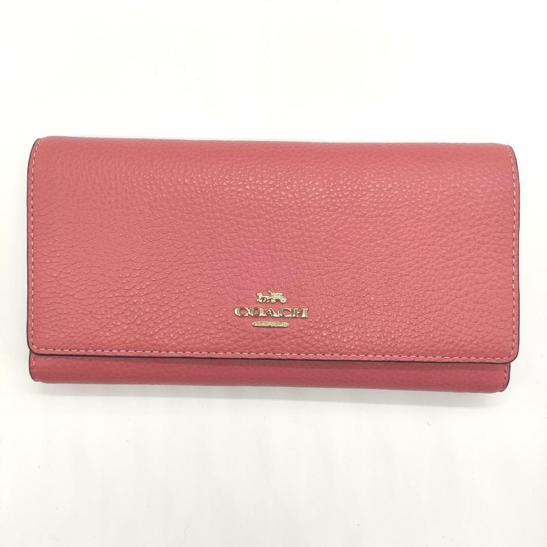 [COACH] コーチ スリム 三つ折り 長財布 CC815（ピンク） COACH] コーチ 日本未入荷 スリム 三つ折り 長財布 CC815（ピンク