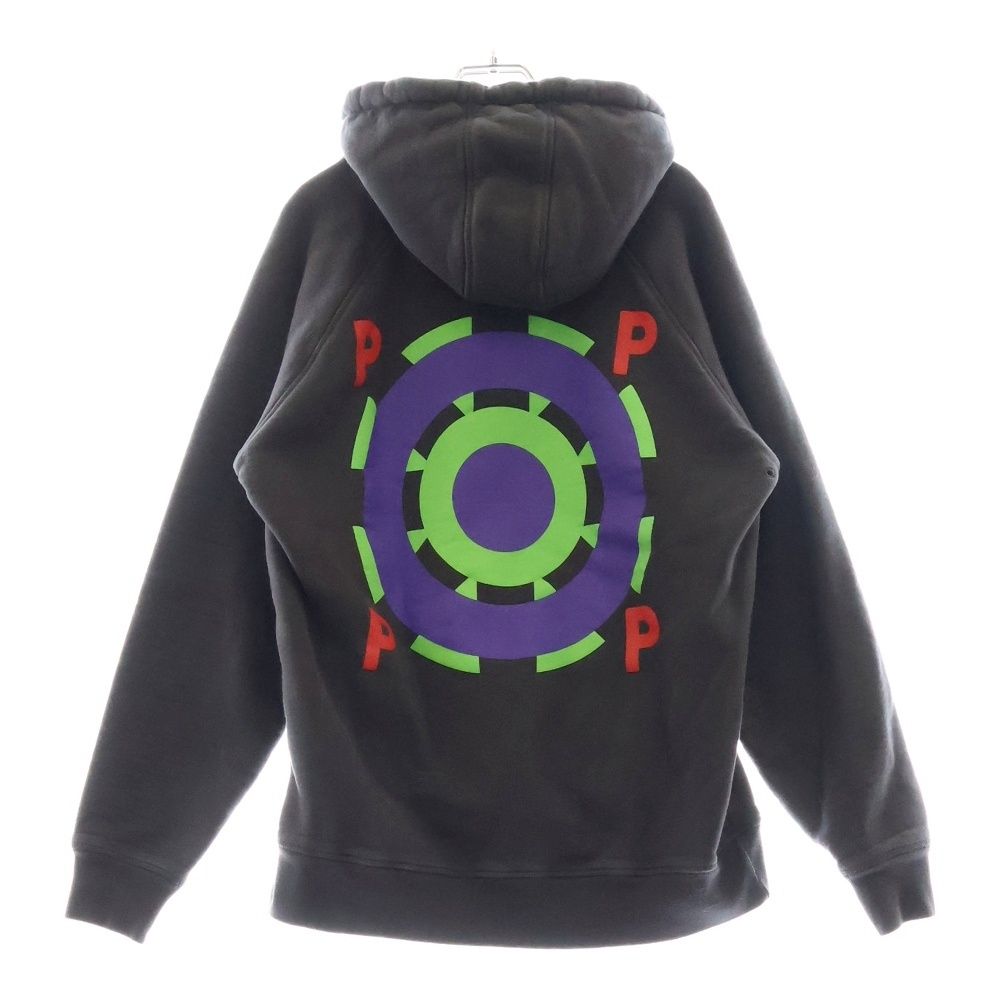 POP TRADING COMPANY (ポップトレーディングカンパニー) バッグプリント プルオーバーパーカー フーディー グレー