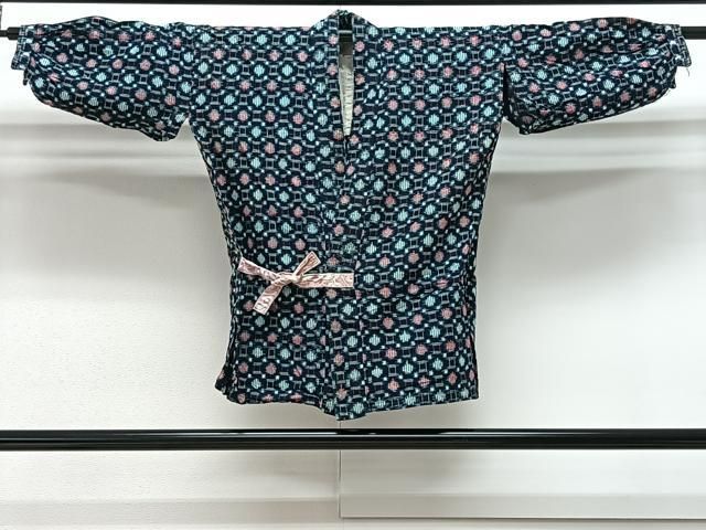 平和屋着物▽久留米絣 単衣 綿 蜀江絣 正絹 CAAV5715id