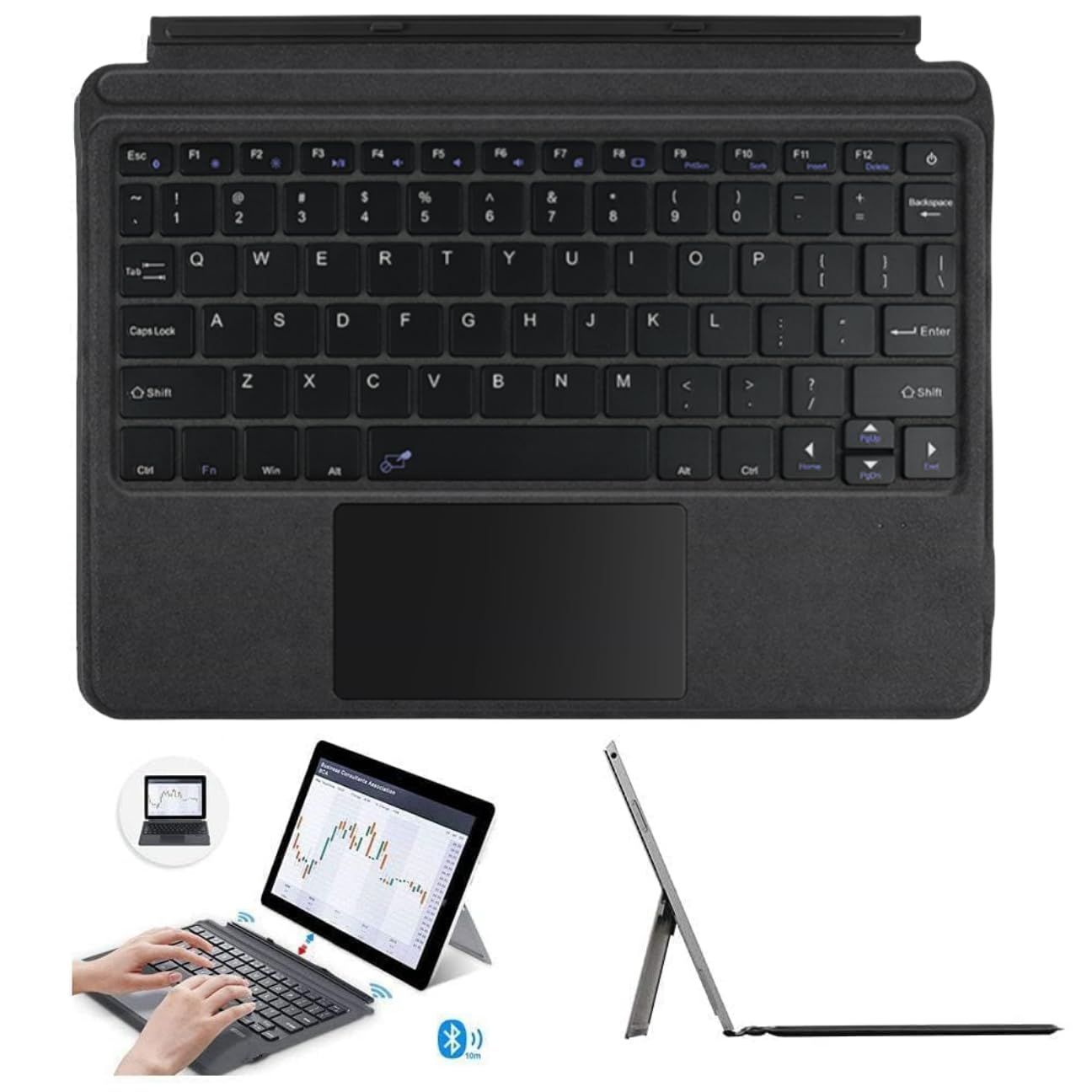 Surface Go4/Go3/Go2/Go_バックライトなし Surface Go4/Go 3/Go2 /Surface Go キーボード タッチパッド搭載 サーフェイス GO 第4世代/第3世代/ 第2世代/第1世代 キーボード ケース 軽量 薄型 ワイヤ