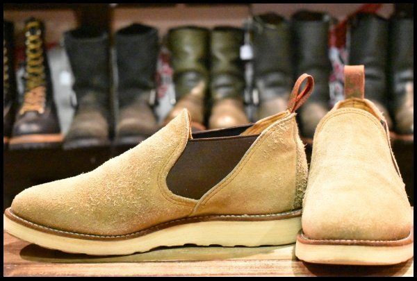 【8.5E 良品 90’S】レッドウィング 8148 ロメオ サイドゴア タンラフアウト ローカット 短靴 ベージュ ブーツ redwing HOPESMORE【FA583】
