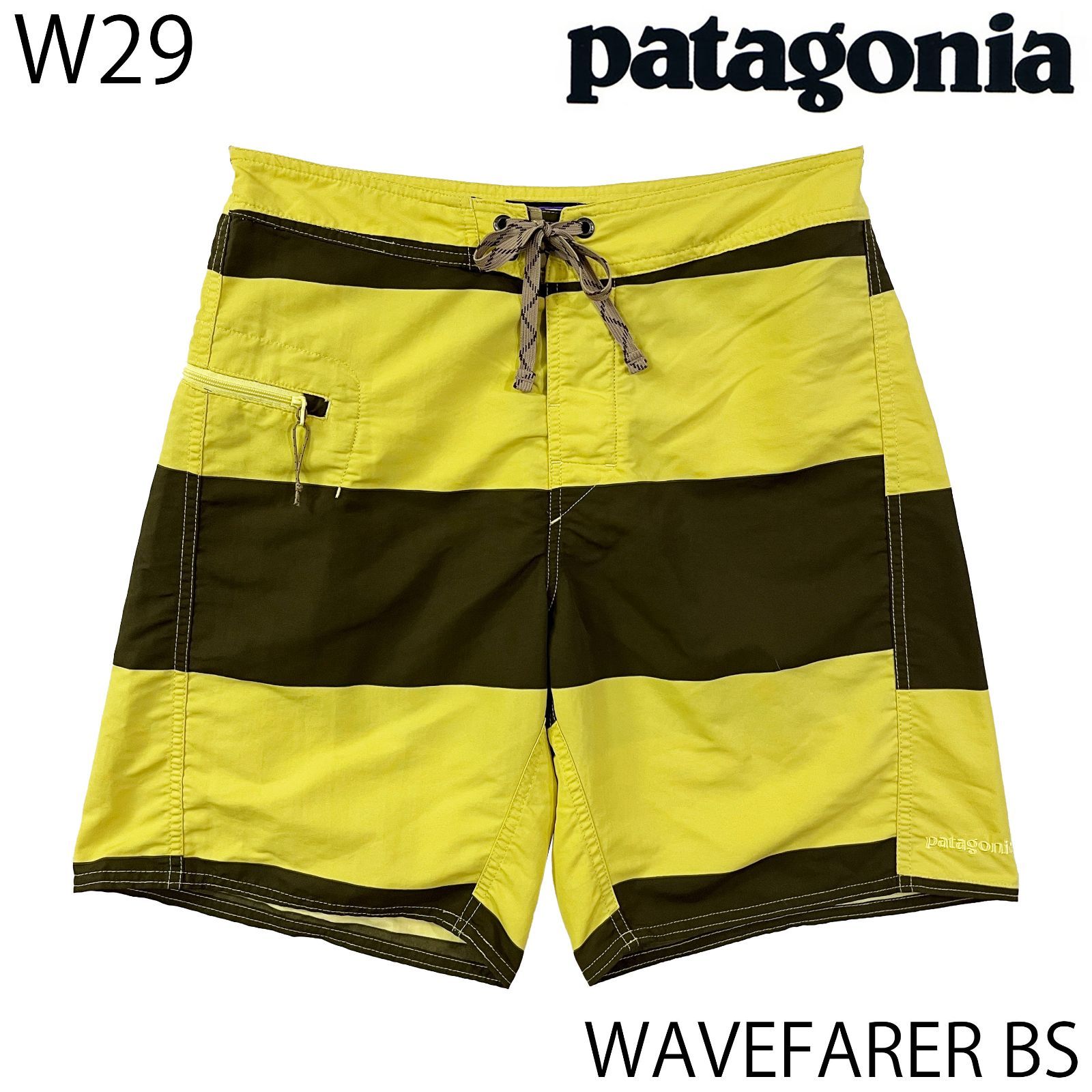 USED／29インチ】PATAGONIA WAVEFARER ボードショーツ イエロー／カーキ - メルカリ