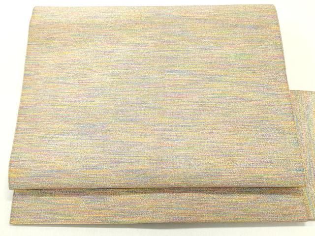 平和屋着物●爪掻き本綴れ　八寸名古屋帯　霞文　金糸　正絹　逸品　DAAY0002ob 平和屋着物○爪掻き本綴れ 八寸名古屋帯 霞文 金糸 正絹