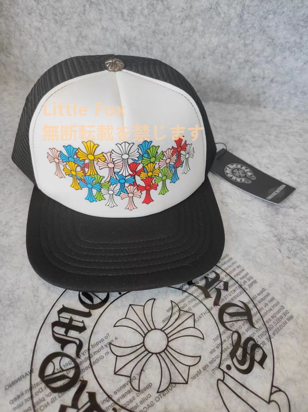 ♡新品♡ Chrome hearts クロムハーツ CH King Taco Cross  Trucker Hat キャップ 帽 ブラック*ホワイト