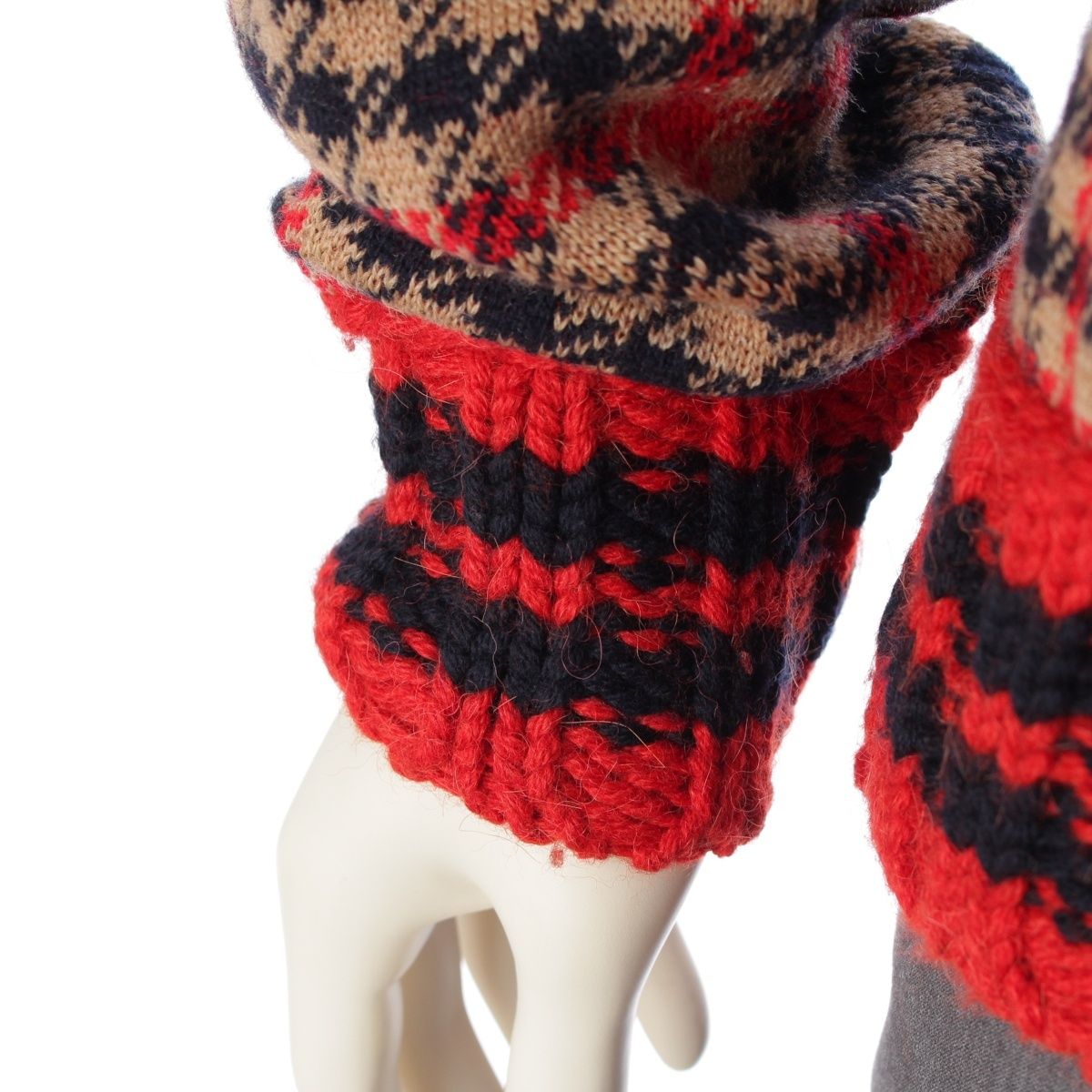 GUCCI グッチ チェック 千鳥格好 ニット カーディガン