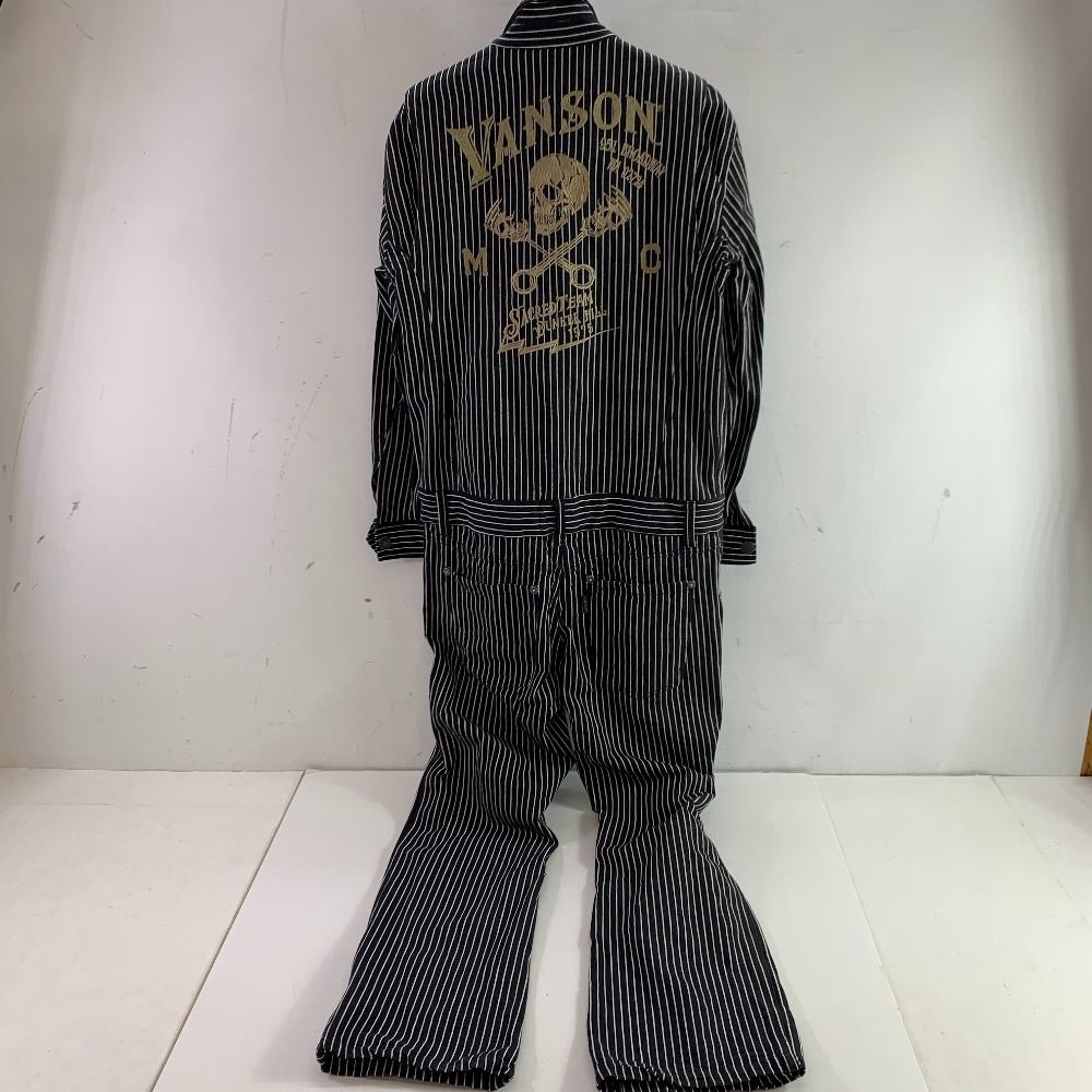 バンソンオーバーオールツナギオールインワン黒ブラックスカル