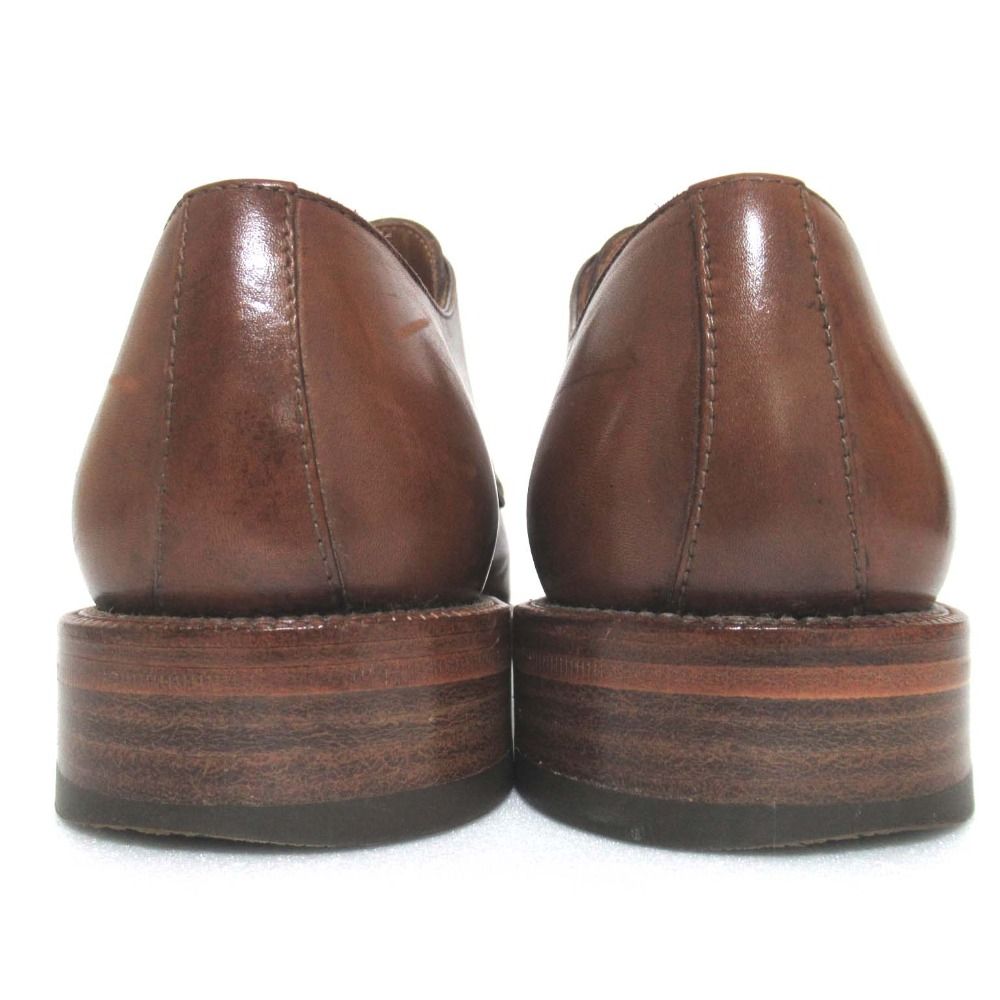 【美品】エルメネジルド ゼニア　zegna レザー　ローファー 7.5 ブラウン 美品】エルメネジルド ゼニアzegna レザーローファー 7.5 ブラウン