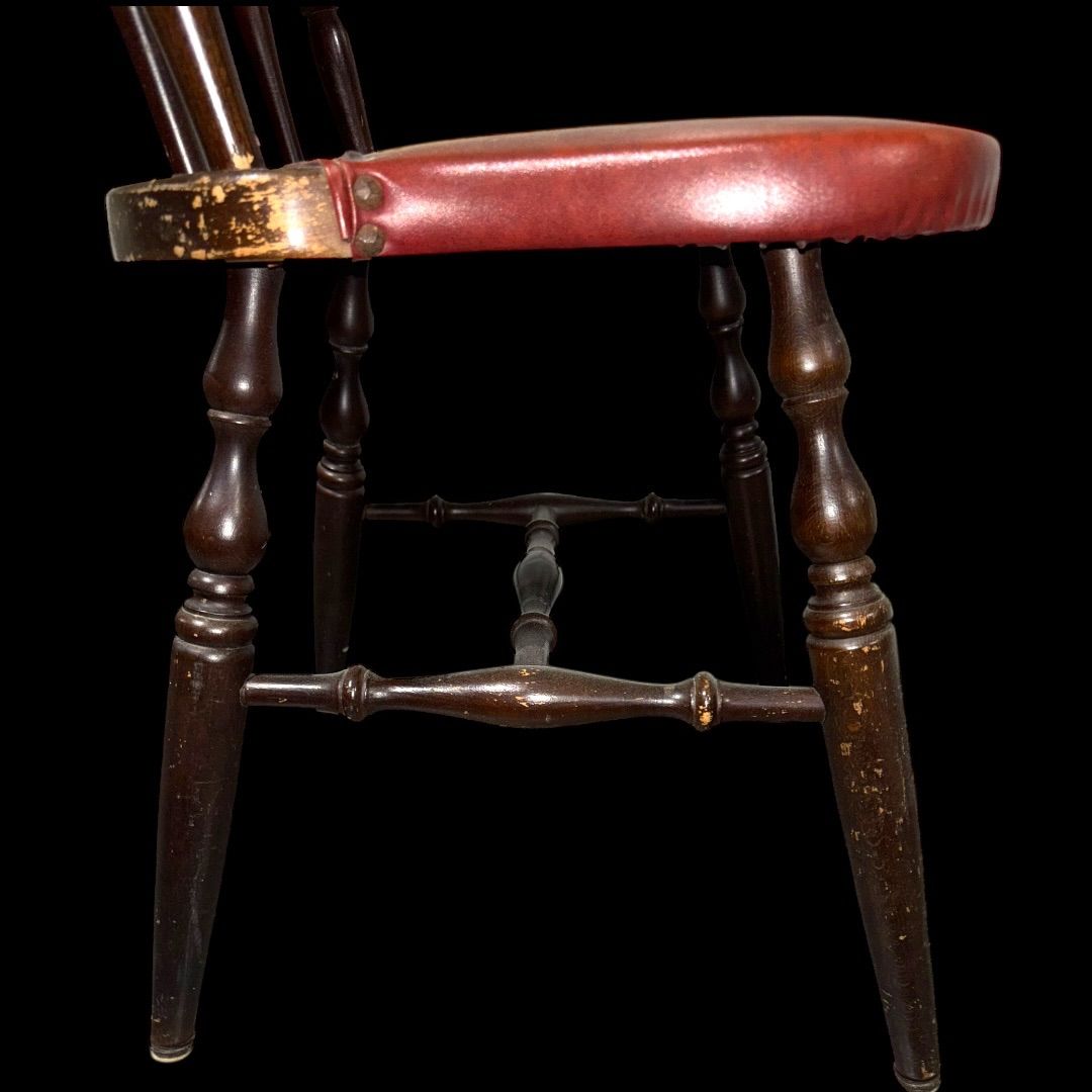 イギリスアンティーク ウィンザーチェア ビンテージ 一人掛け椅子 赤