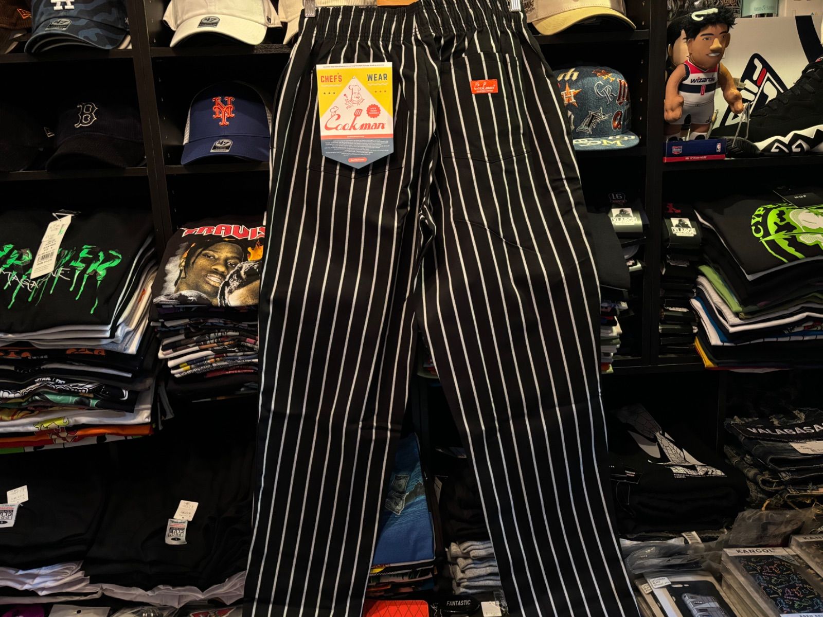 Cookman シェフパンツ Chef Pants Stripe Black Mサイズ