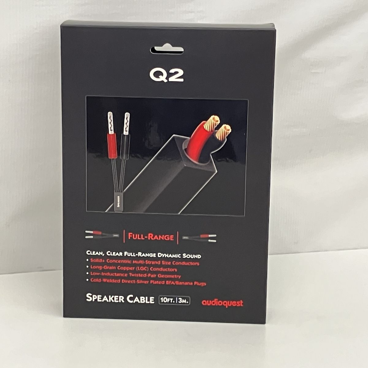 【新品、未使用】 AudioQuest Q2 3m 完成品 audio quest Q2 スピーカーケーブル3m 2本セット オーディオ