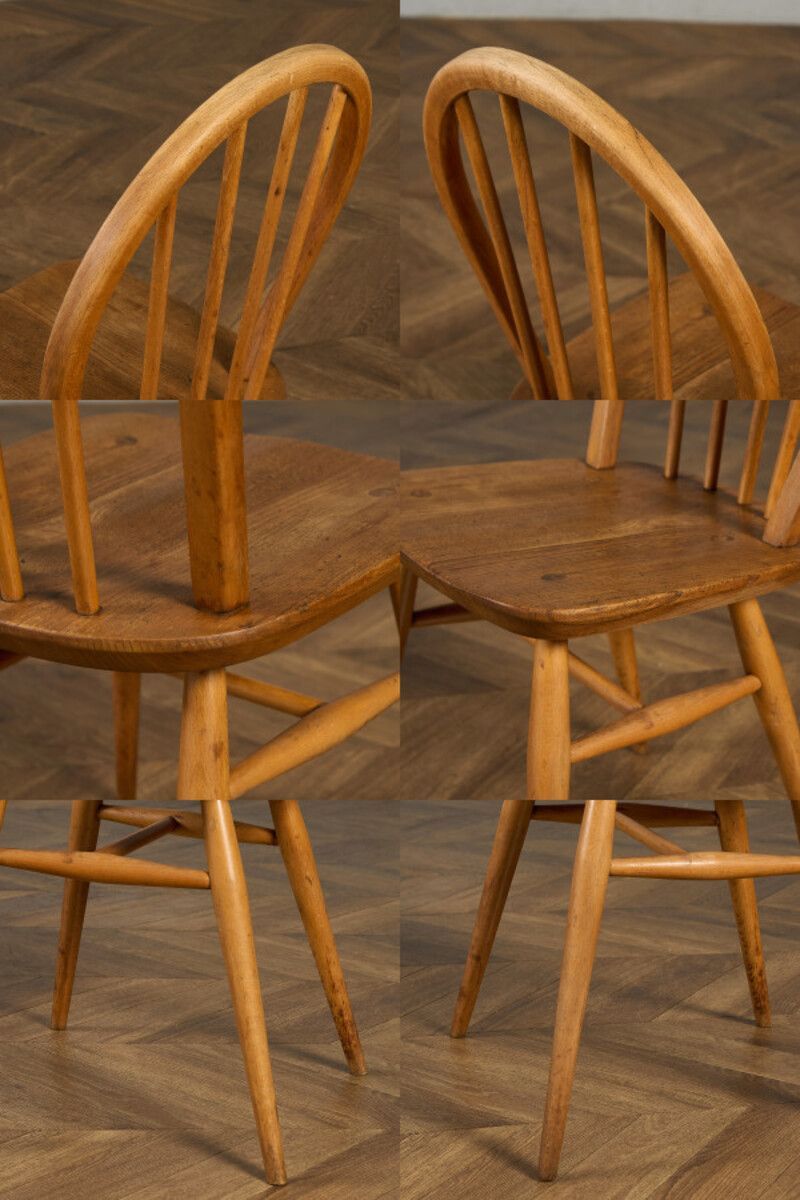 アーコール ERCOL ヴィンテージ 4本 スポーク フープバックチェア