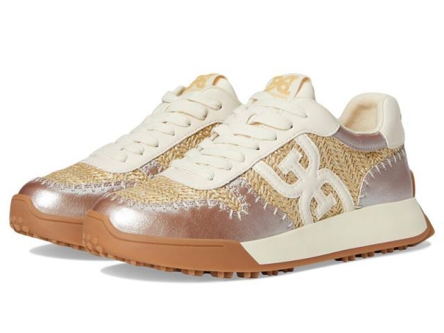 【送料無料】 サムエデルマン レディース スニーカー シューズ Langley Woven Natural/Gold Ra