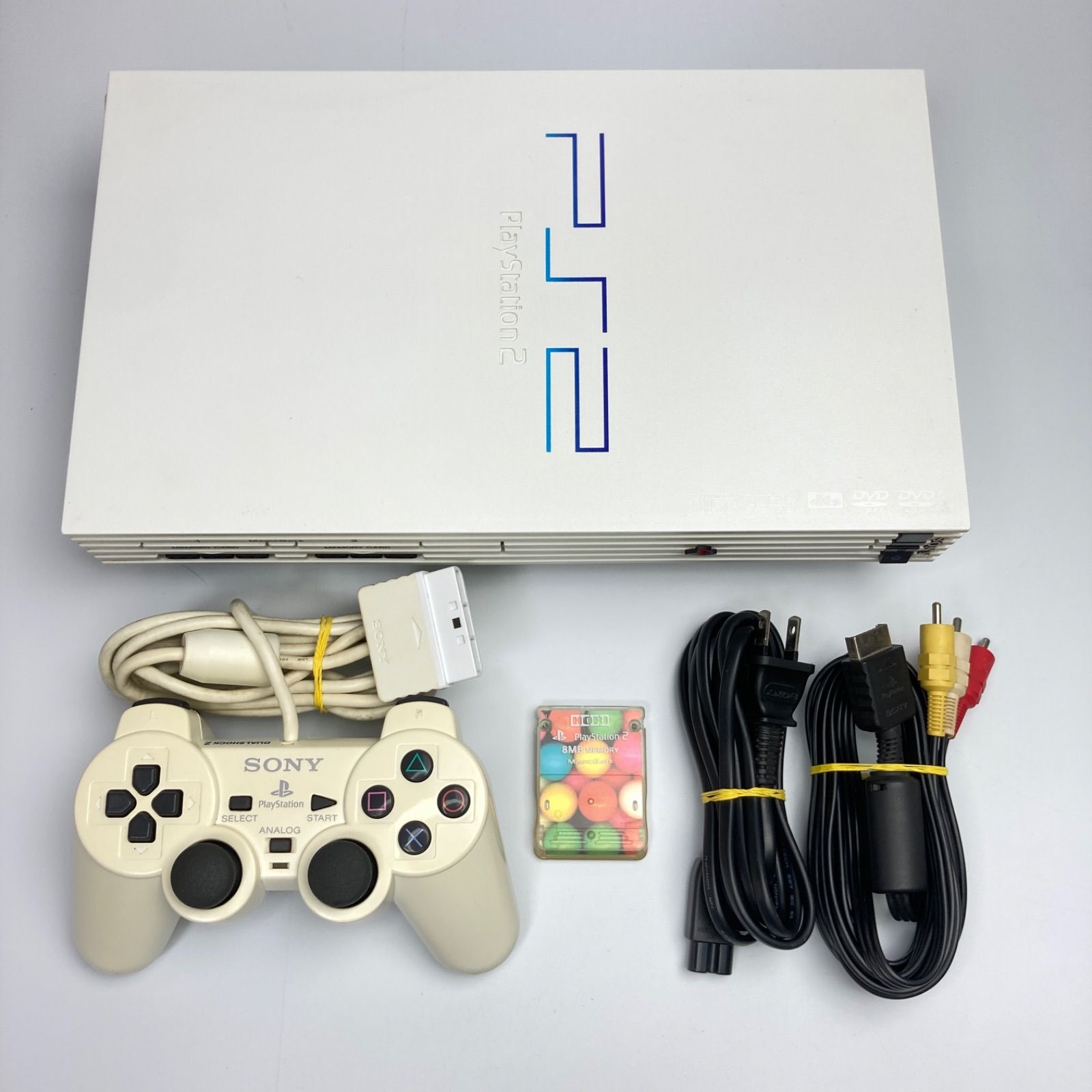 PS2 美品 SCPH-55000 セラミックホワイト PS2本体 ☆動作確認済み☆ PS2 セラミックホワイト 本体セット SCPH