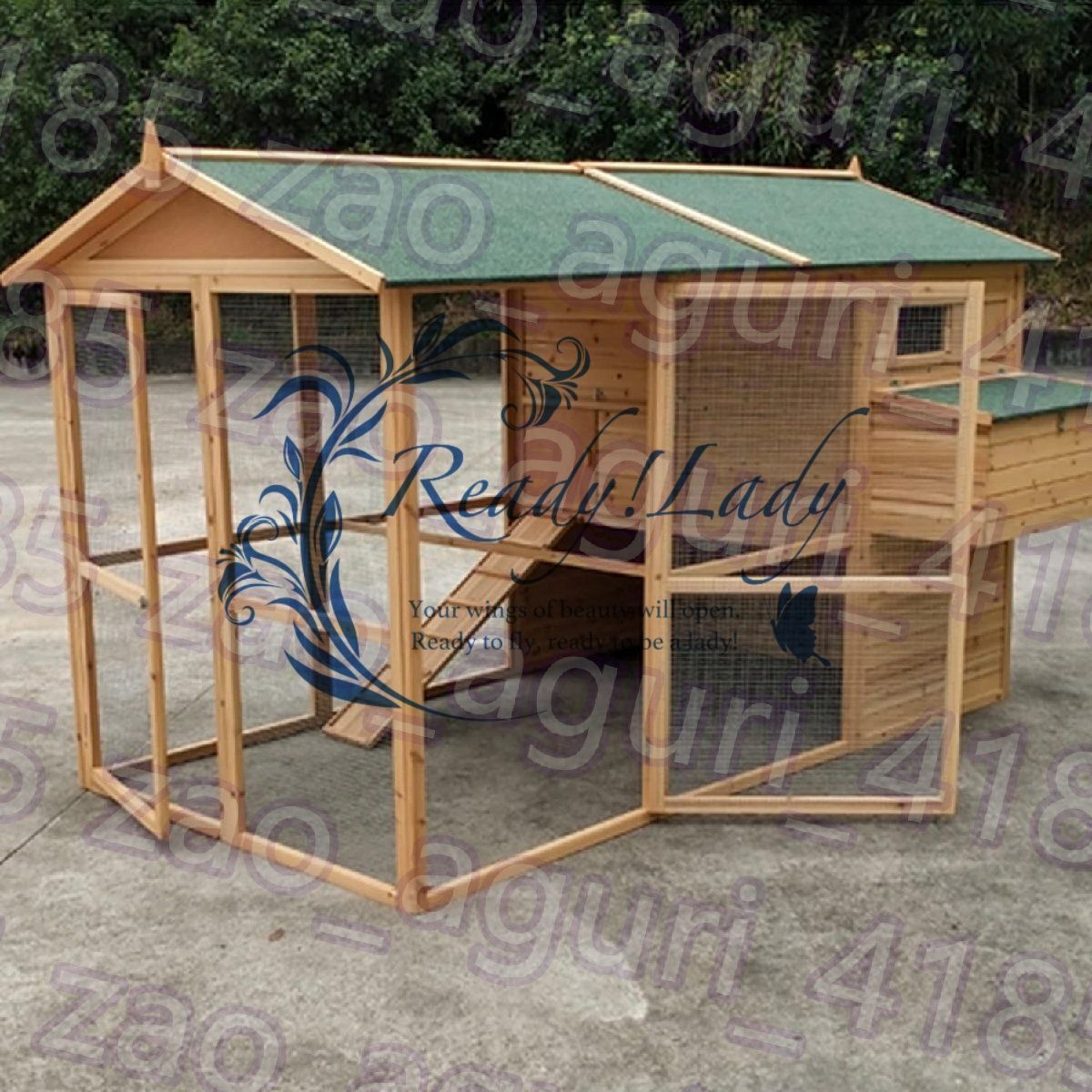 鶏小屋大型 屋外チキンコープ 木製マルチレベルヘンハウス ネスティングボックス付き耐候性家禽15-20羽の鶏用の大きなチキンコープ