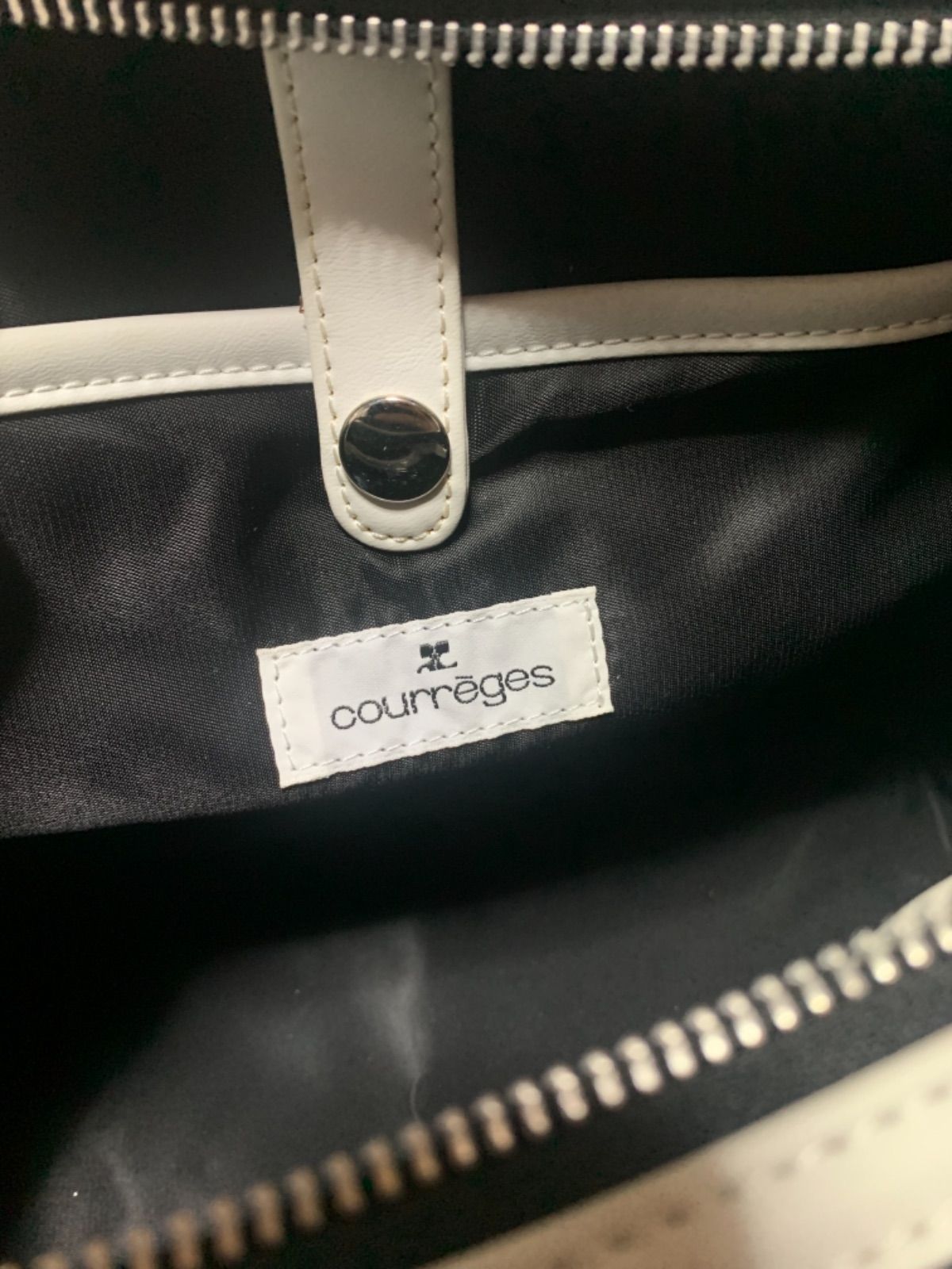 美品 courreges クレージュ ナイロンボストンバッグ ショルダーバッグ