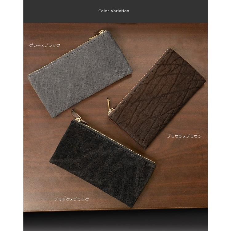 新品 未使用 日本製 エレファントレザー 札ばさみ グレー （夏季限定  