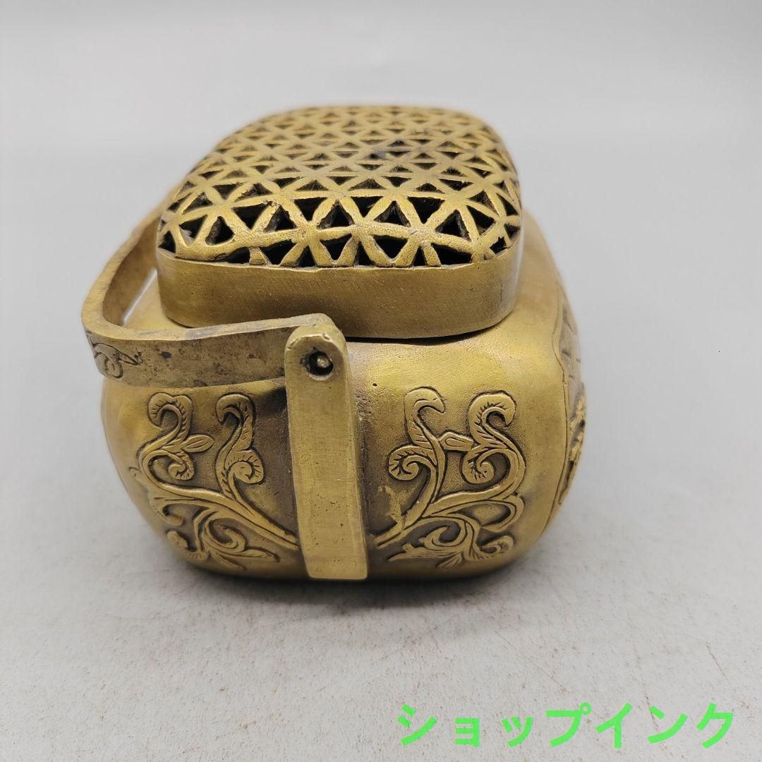 銅製 提梁暖手炉 香り炉 茶道香炉 香道具 装飾品 工芸品 置物 銅製 提梁暖手炉 香り炉 茶道香炉 香道具 装飾品 工芸品 置物