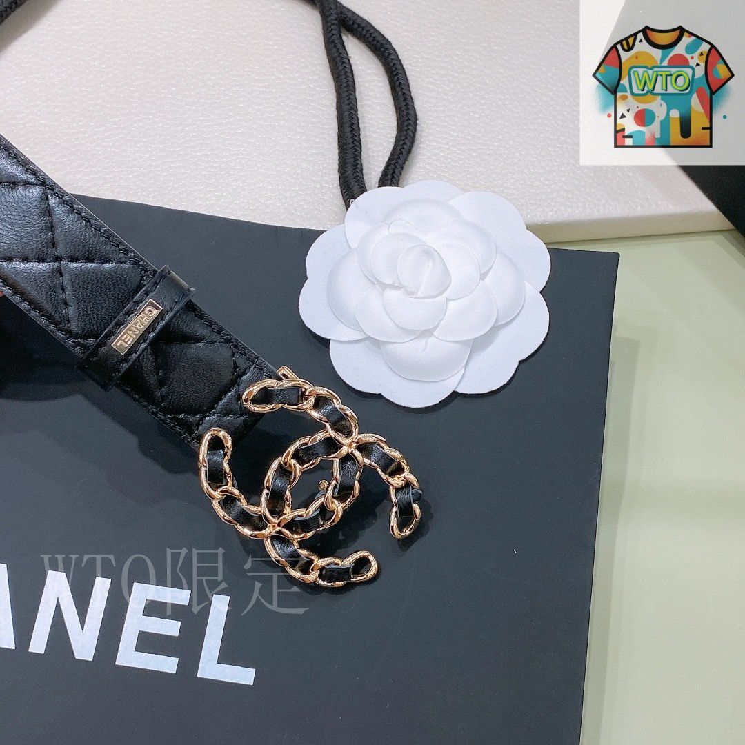 【CHANEL】シャネル CC バックル レザーベルト CHANEL - シャネル CHANEL CC ココマーク ラウンド B24A