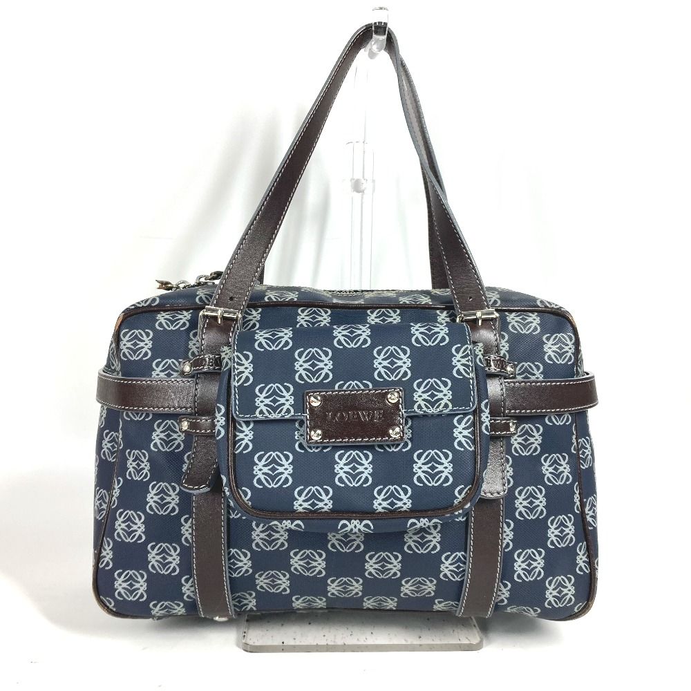 LOEWE ロエベ ボストンバッグ アナグラム ロゴ PVC/レザー