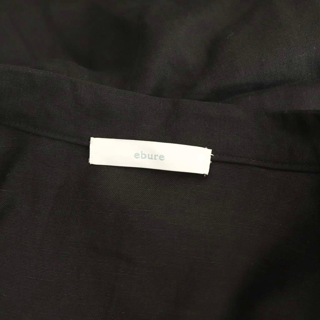 エブール ebure 25AW リネンサテン ノースリーブワンピース ロング 36