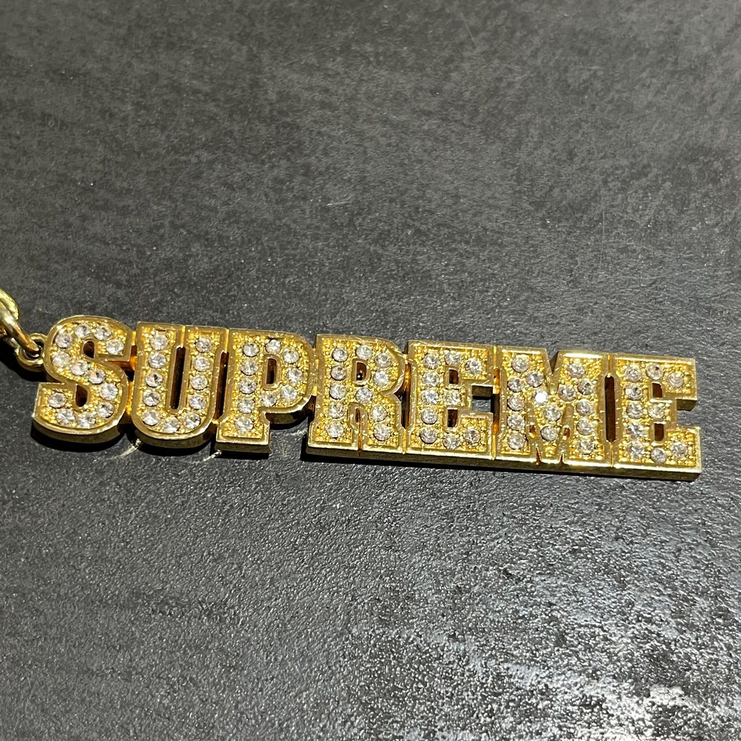 国内正規 Supreme 18SS BLOCK LOGO KEYCHAIN ブロック ロゴ キーチェーン ゴールド GOLD キーホルダー