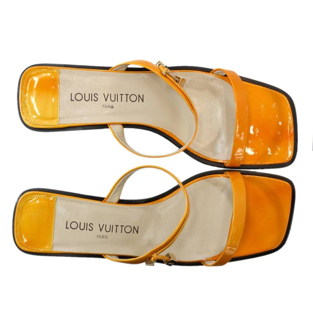 LOUIS VUITTON/ルイ・ヴィトン キューブサンダル 38・1/2 FS 美品 AB