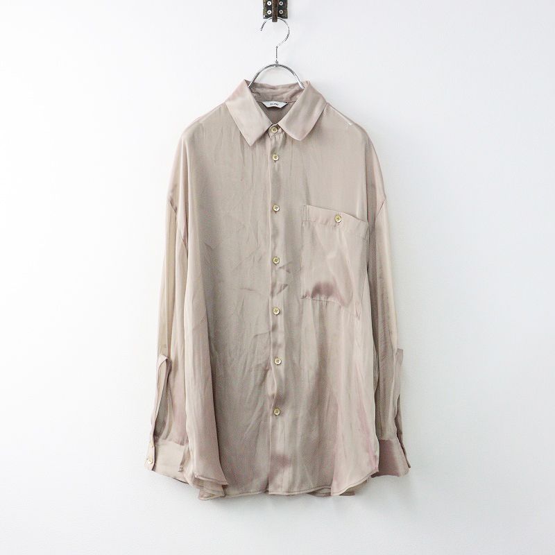 CLANE◆長袖シャツ/1/ポリエステル/BEG/14122-4012 2023 クラネ CLANE 14122-4012 CHAMBRAY LOOSE SHIRT ルーズ