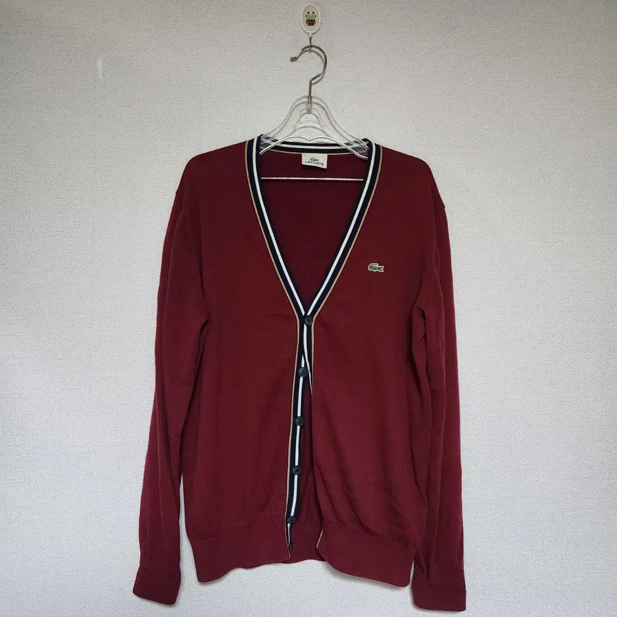 LACOSTE ラコステ Vネック カーディガン メンズ 100