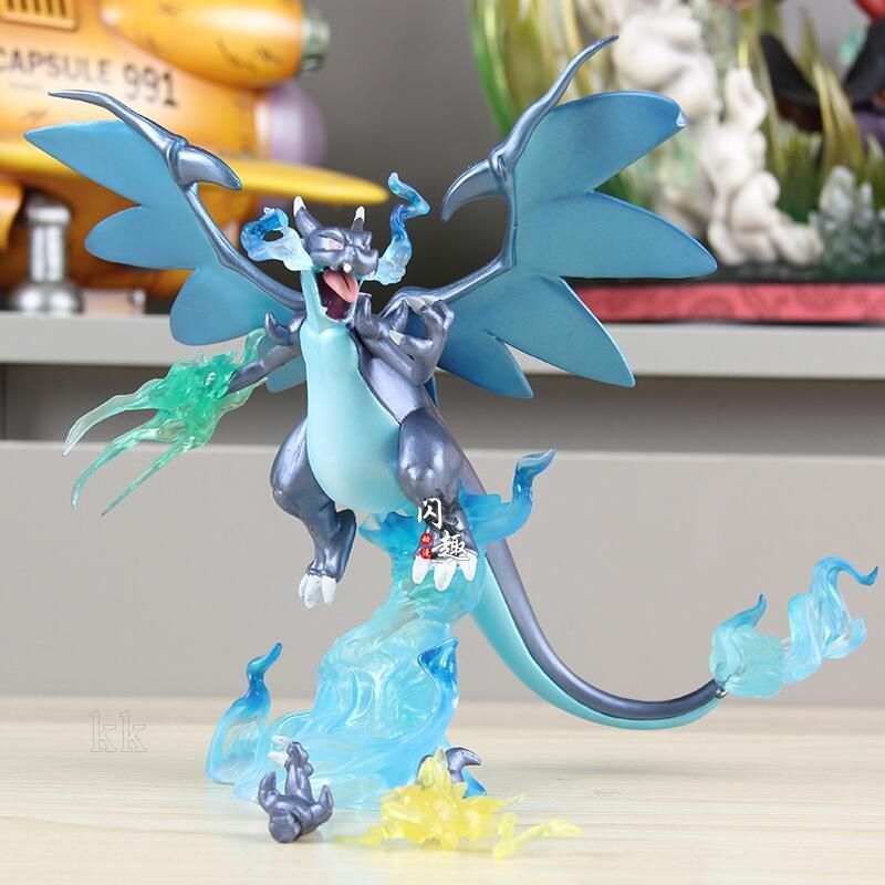 リザードン　フィギュア　ガレージキッド ポケモンガレージキットメガリザードンX リザードンフィギュア