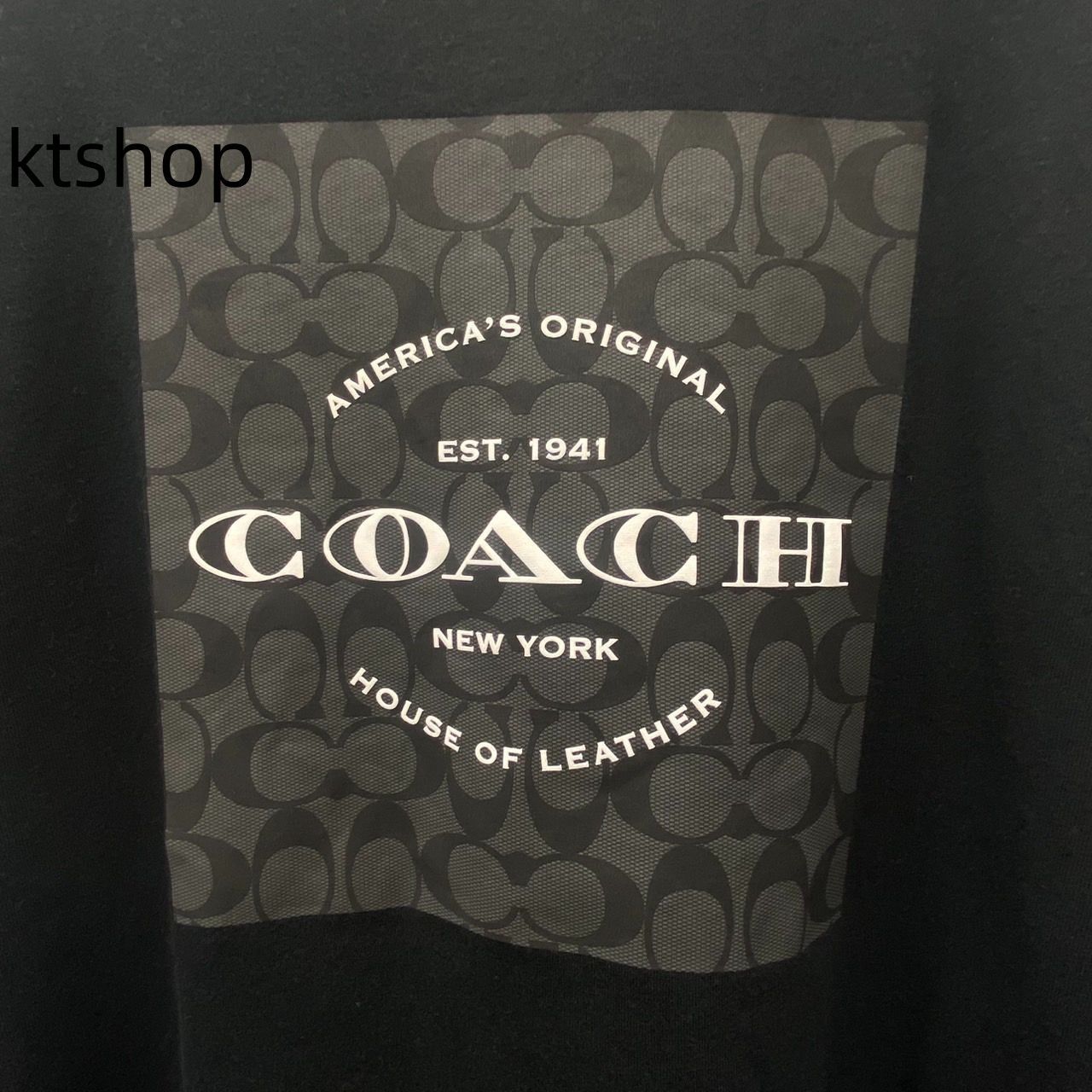 シグネチャー スクエア Tシャツ ブラック CO790 WHT Mサイズ
