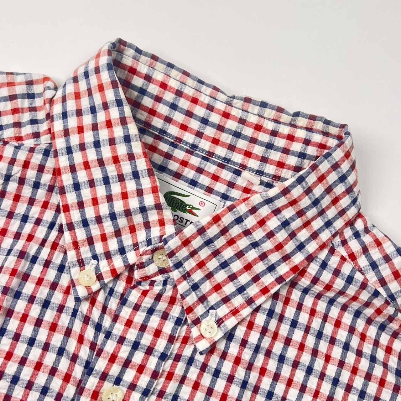 ラコステ LACOSTE シャツ チェック ワニの刺繍 ポケット無し 半袖 綿×ナイロン×ポリ 42 グリーン 緑×オレンジ×赤 レディース 楽天市場】ラコステ ワニ ポロシャツ（トップス｜レディース