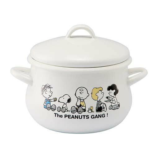 3営業日で発送 豊琺瑯 Yutaka Horo スヌーピー SNOOPY ブレイクタイム ホーロー両手鍋16cm キャセロール シチュー カレー 天ぷら揚げ物 SNJ-2304