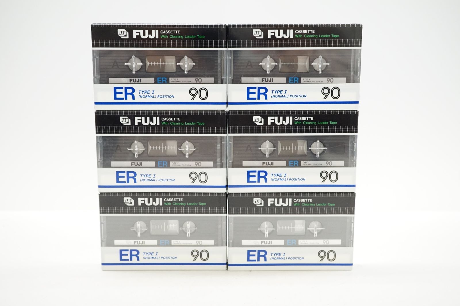C061018-2)FUJI ER TYPE I カセットテープ 90分 新品 未開封 6本セット