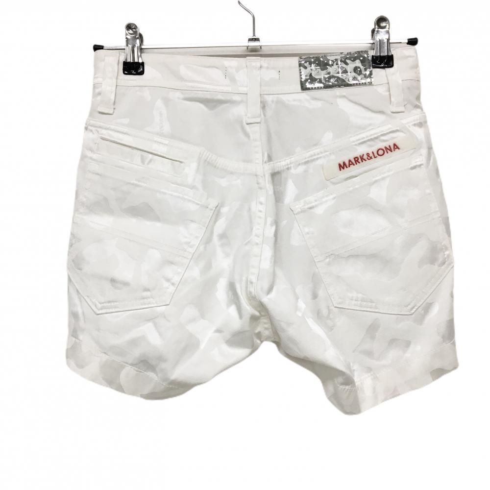 マークアンドロナ MARK & LONA ホワイト カモフラージュパンツ ゴルフ MARK&LONA 【新品】マークアンドロナ パンツ 白 スカル カモフラ織生地
