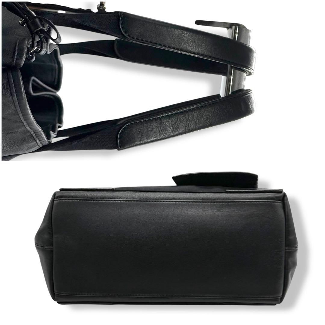 バレンシアガ ネイビーカバス M トートバッグ ブラック ポーチ付き