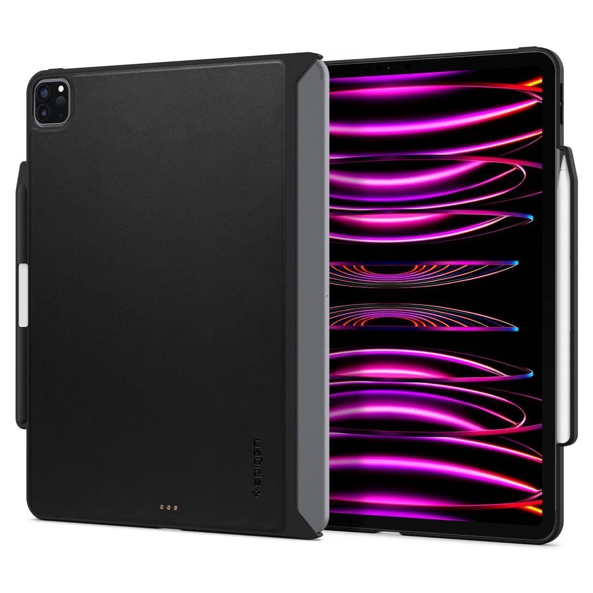 【色:ブラック】Spigen iPad Pro 12.9 ケース 第6/5世代(